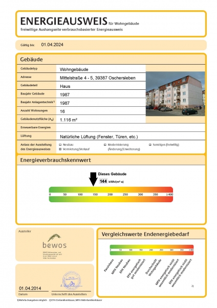 Wohnung in Oschersleben